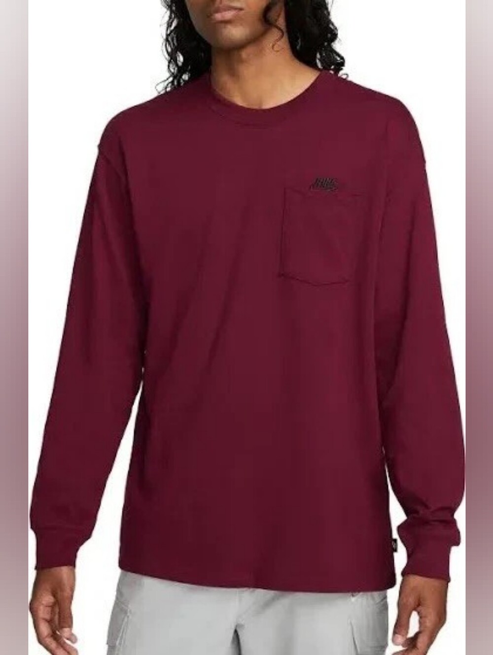 Nike Sportswear Premium Essentials Pocket Tee Long Sleeve Men's Medium